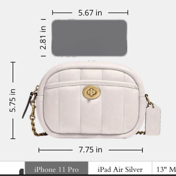 Coach cream quilted camera bag - Picture 9 of 9